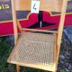Chaises pliantes cannées