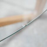 Vintage coffee table in wood and glass