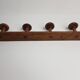 Rustic coat rack to attach to the wall, 4 patères, 52 cm