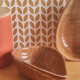 Glazed stoneware bowls for aperitifs or as catchalls in the shape of a walnut, signed.