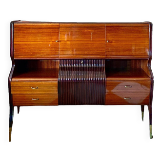 Mid-Century Modern Italian Sideboard with Bar Cabinet 1950s