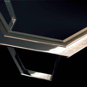 Vintage metal chrome and gold coffee table
