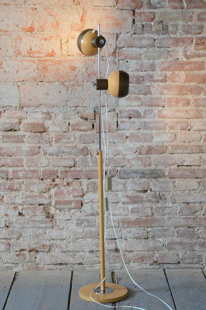 Mid-Century Floor Lamp in Metal attributed to Drukov, Czech, 1970s