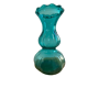Vase bleu turquoise en verre poli