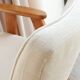 Vintage armchair in natural ecru linen, model 366