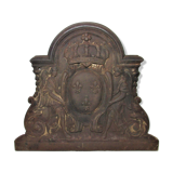 Cast-iron fireplace plate patterned "Arms of France"