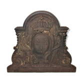 Plaque de cheminée en fonte motif "armoiries de France"
