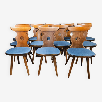 Lot de 12 chaises bistrot année 70' vintage