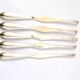DEETJEN Set of 5 silver-plated lobster picks with pearl handle