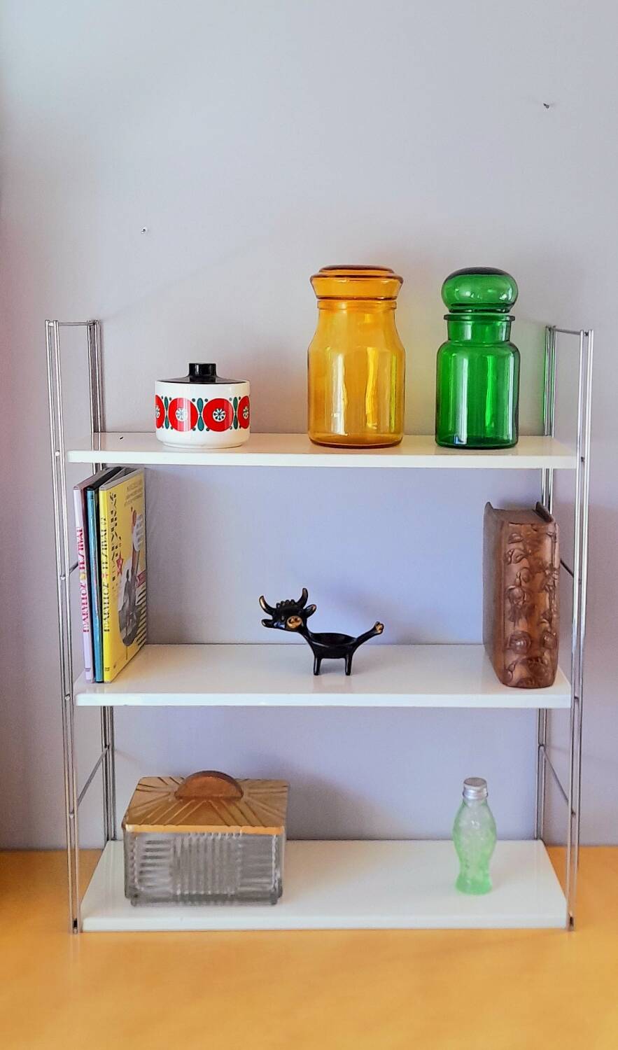 Stringen metal wall shelf, 1960/70.