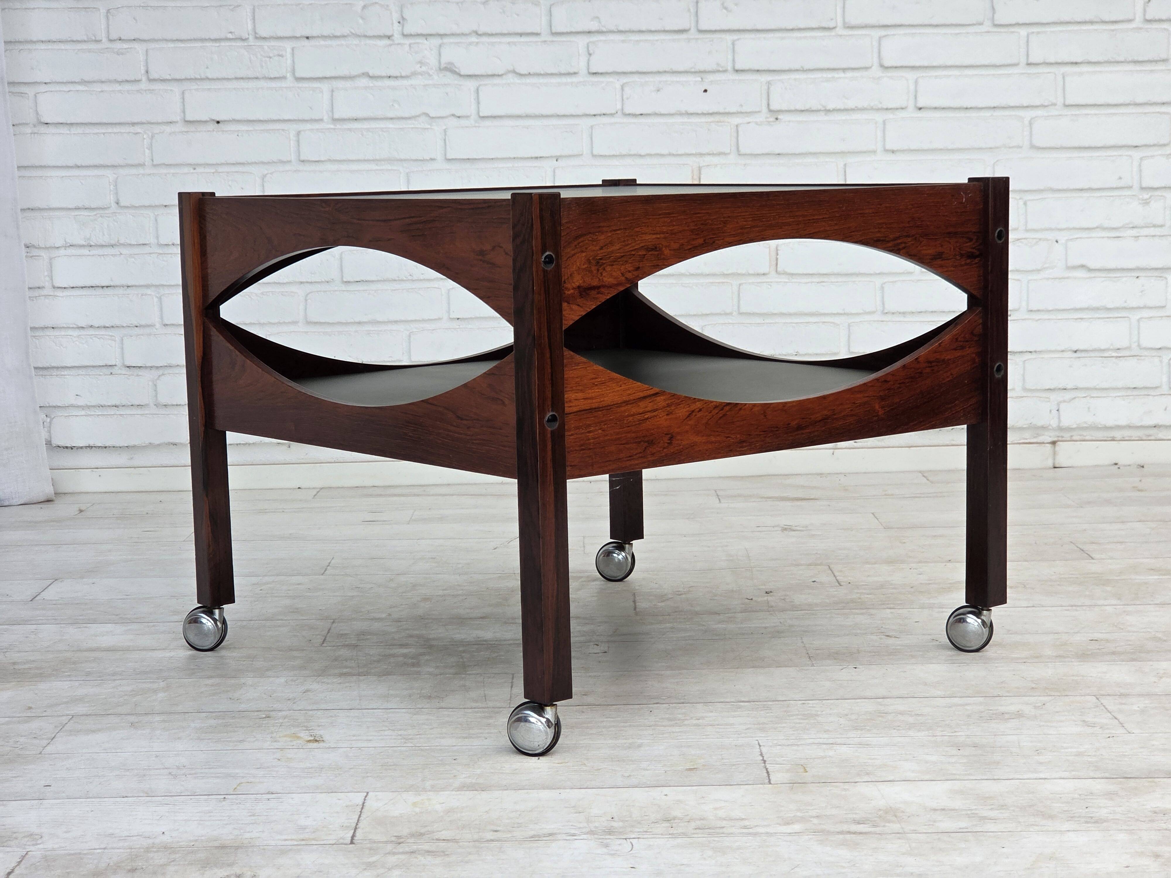 1970s, Danish design by Kristian Vedel. Side table model "Modus", teak wood
