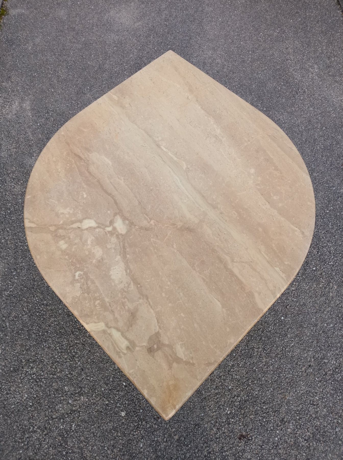 Travertine coffee table