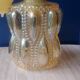 Suspension bulles en verre ambré irisé vintage années 70 forme tube