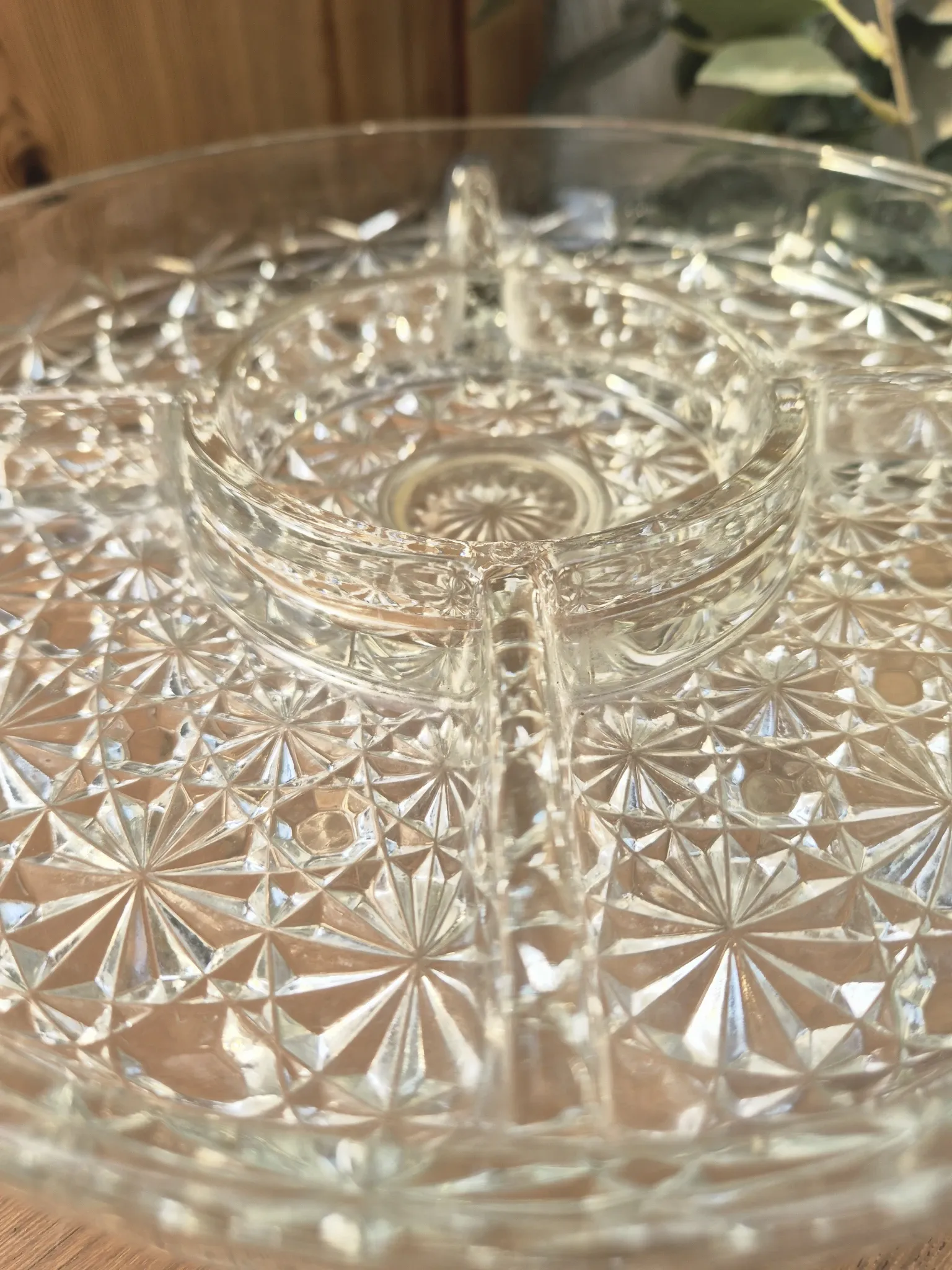Vintage pedestal serving dish