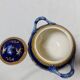 Large Gien blue sugar bowl or candy dish, Renaissance model