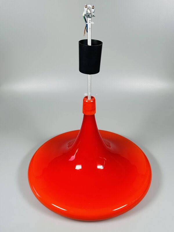 1960s/70s UFO Ceiling Lamp Hanging Lamp by Doria Leuchten Glass Space Age