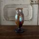 Iridescent glass paste vase signed JP Mateus 1995