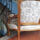 Louis XV style convertible sofa toile de Jouy Chinoiseries