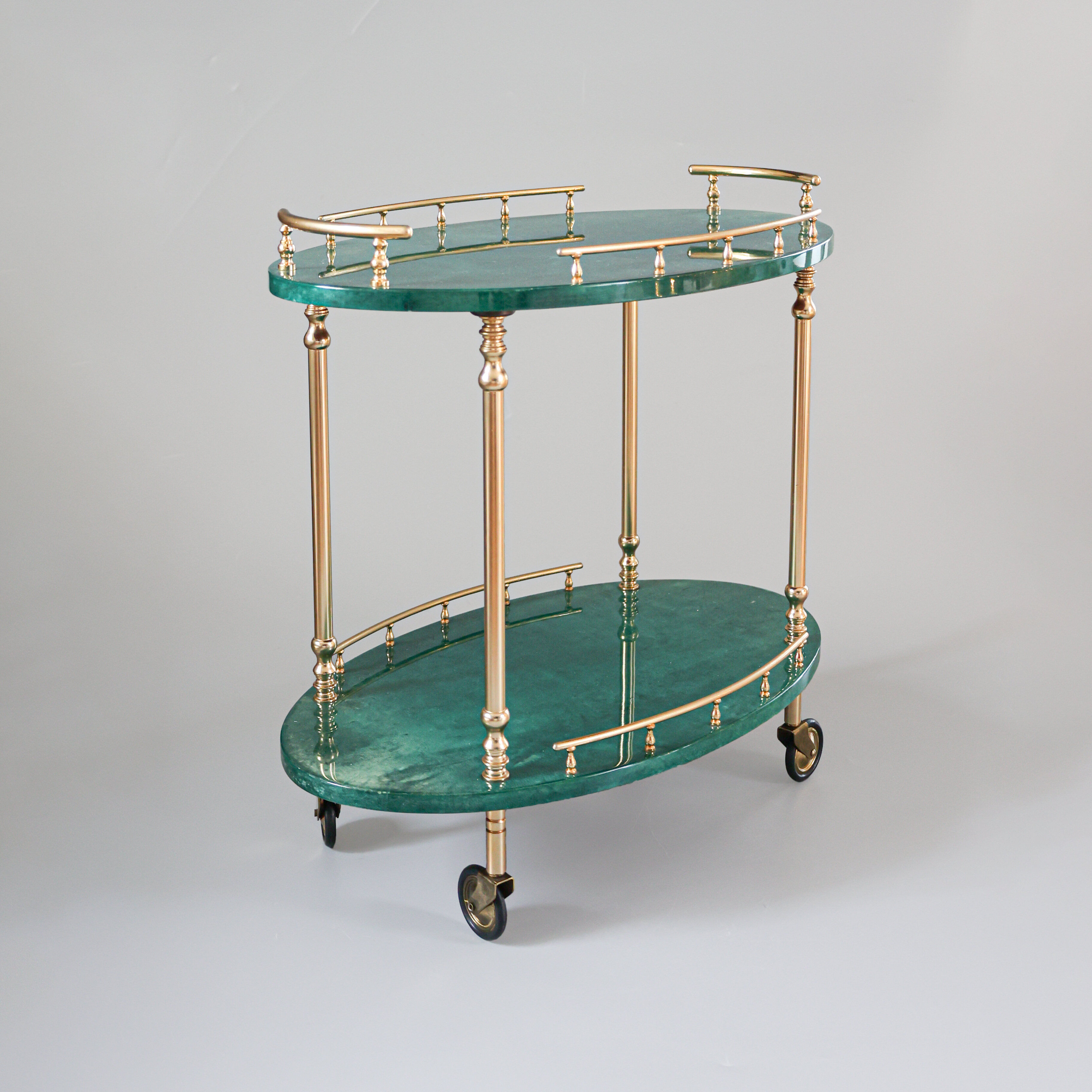 Bar cart by Aldo Tura, Italy, 1970s.