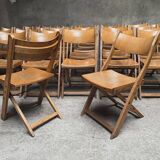 Set of 50 vintage 1950 bistro chairs foldable and stackable