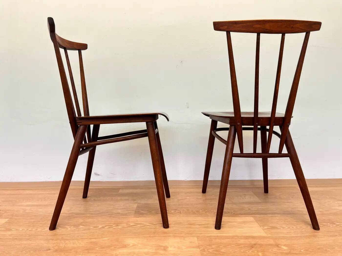 Set of four mid-century design wooden dining chairs by TON - 1960s