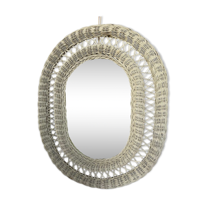 miroir rotin