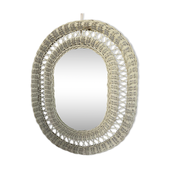 Rattan mirror