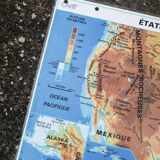 Ancienne carte MDI États-Unis USA vintage