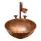 Antique Copper Vessel Sink Bathroom, Moroccan Handmade Sink