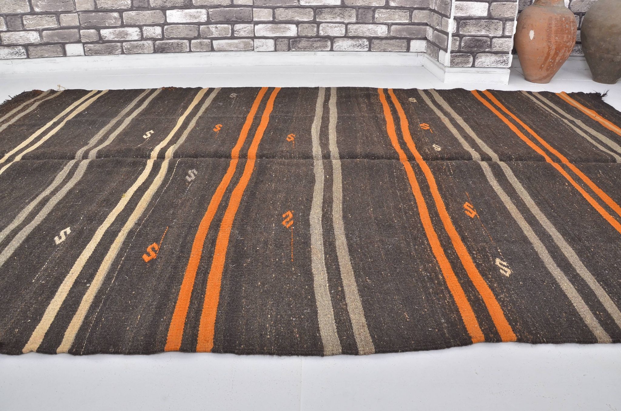 Oushak Organic Vintage Kilim Rug sku  1692