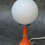 Vintage bedside lamp design orange 1960