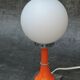 Vintage bedside lamp design orange 1960