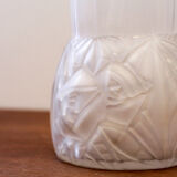 Art deco vase in molded pressed glass