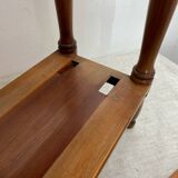 Magazine rack, wood and cane