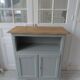 Vintage buffet green of gray, wooden tray