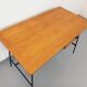 Pierre Paulin vintage modernist desk in oak wood and black metal