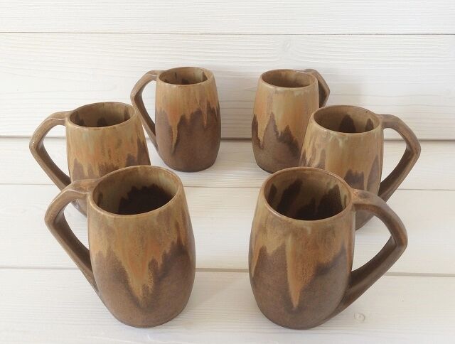 Pitcher 1.5L flaming sandstone varnished vintage 50s