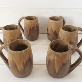 Pitcher 1.5L flaming sandstone varnished vintage 50s