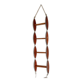 Vintage boat ladder in wood and rope