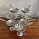 8 ice cream cups and spoons