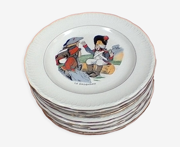 Assiettes à dessert en porcelaine , vintage