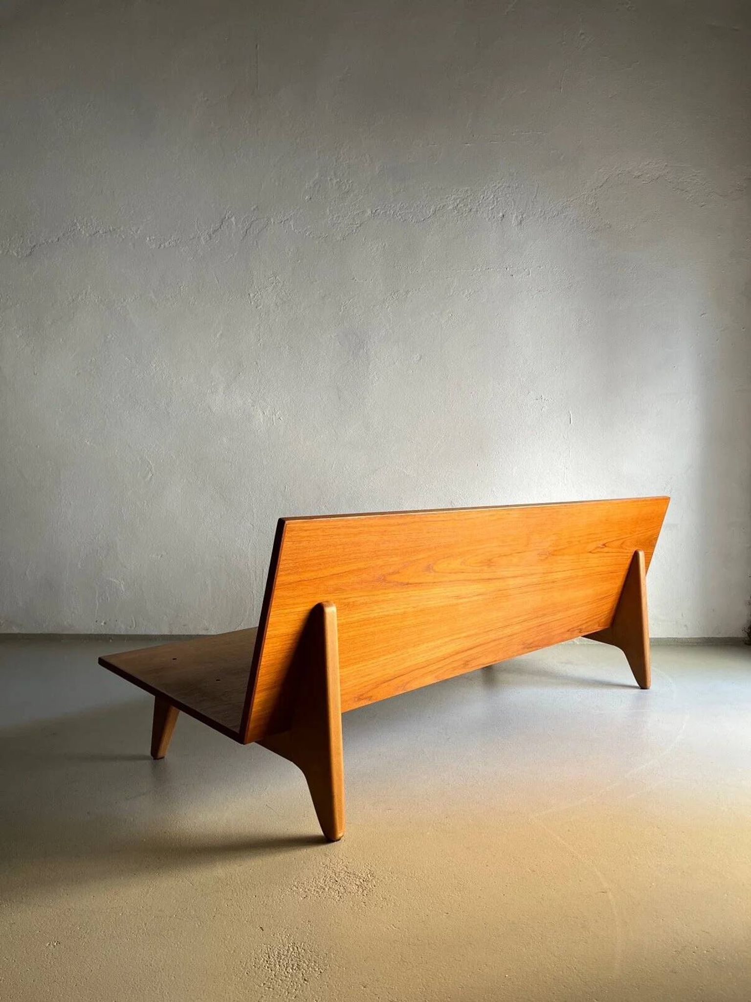 Teak daybed sofa by Gustaf Hiort Af Ornäs | Finland | 1950s