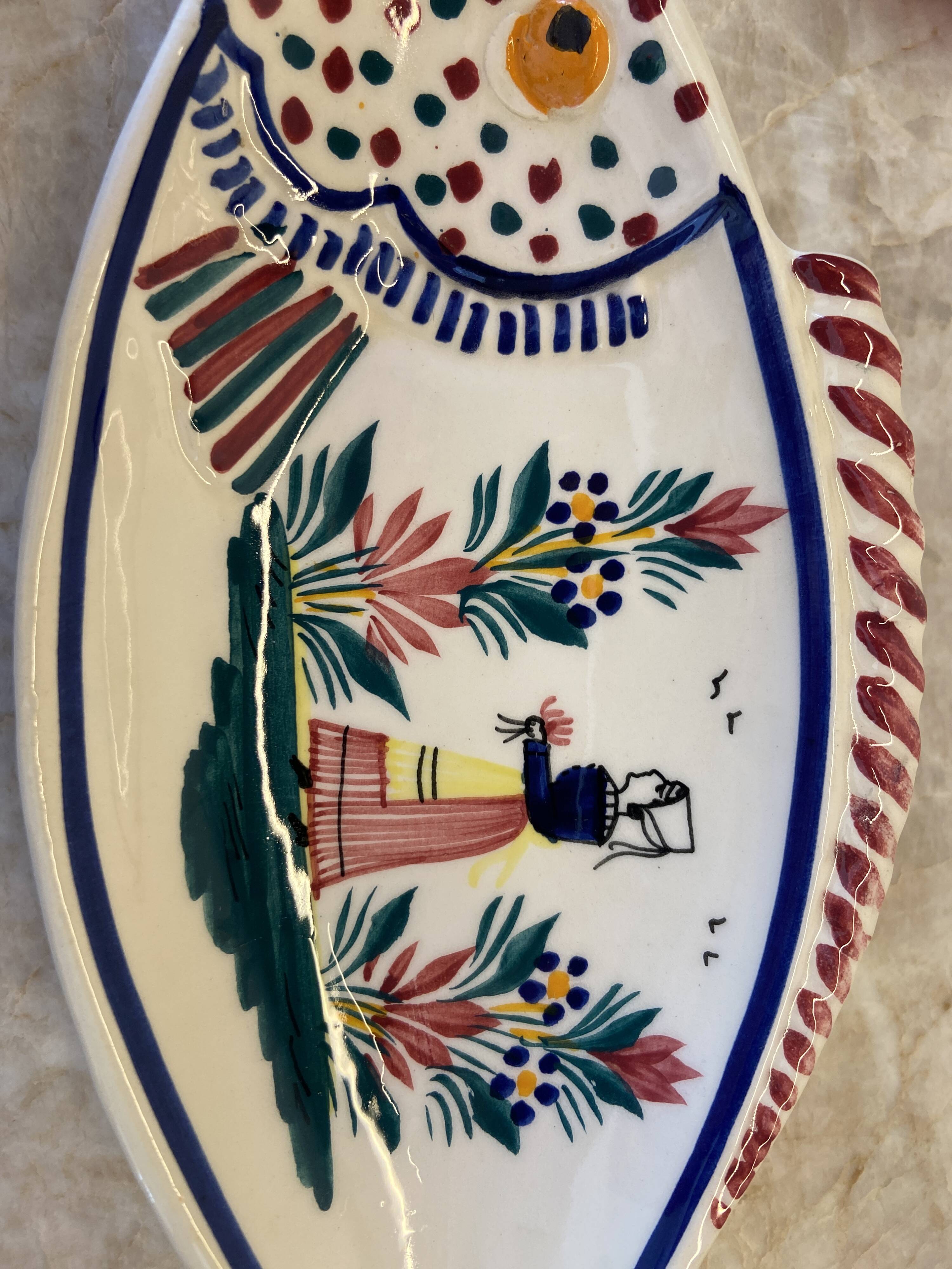Henriot Quimper fish bowl