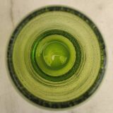 Vintage green bubble glass cylindrical vase - Scandinavian style