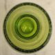 Vintage green bubble glass cylindrical vase - Scandinavian style