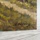 River landscape bordered by poplars, signed L. Basteleus, oil painting.