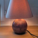 Solid wood ball table lamp