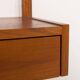 Scandinavian mid century teak wall unit with a console, 1960s