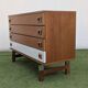 Commode scandinave vintage 1960 Teck & chrome