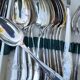 Complete cutlery in silver metal 62 pieces 12 place settings